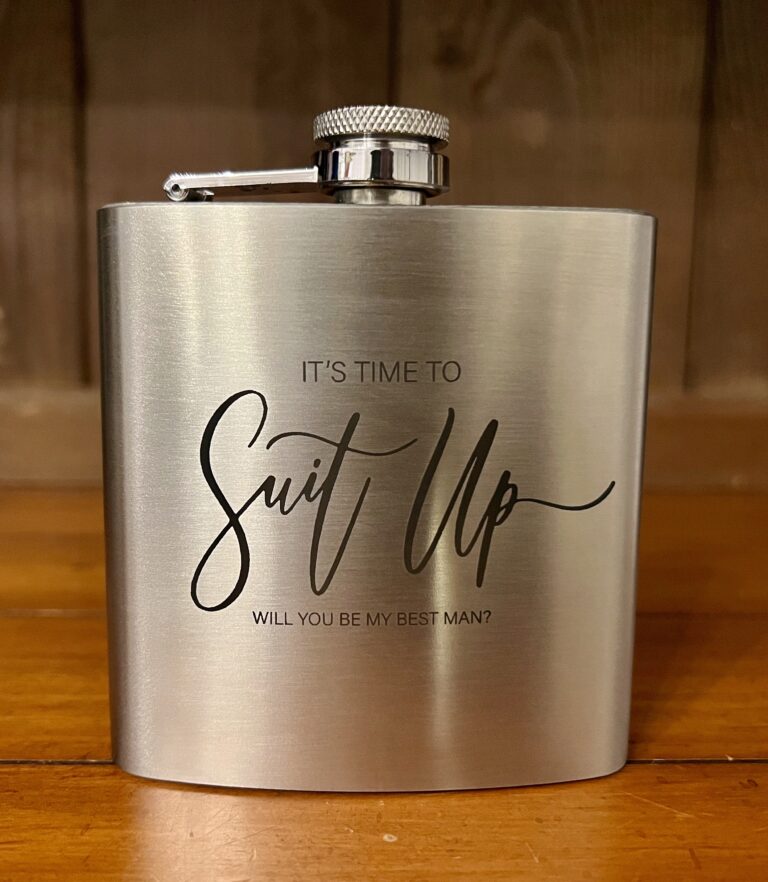 6oz Stainless Silver Flask