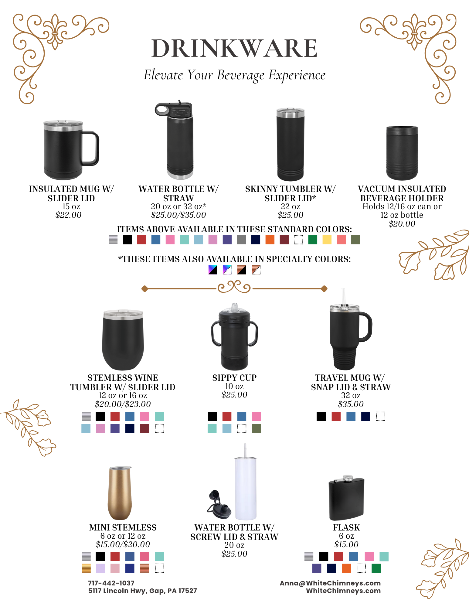 Drinkware Catalog Page